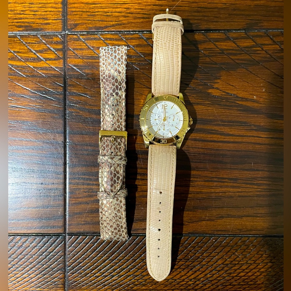 GUESS gold face watch